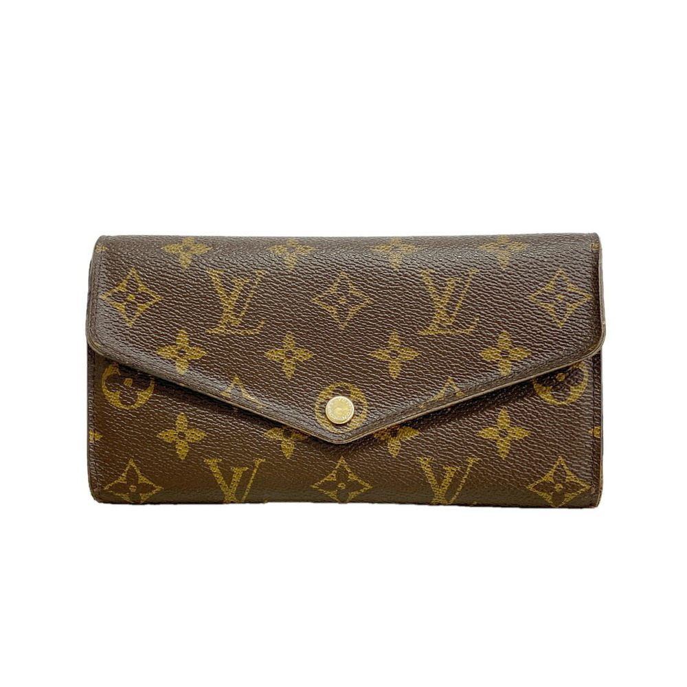 Louis Vuitton Monogram Portefeuille Sarah Long Wallet M60531 Brown Women's P3...
